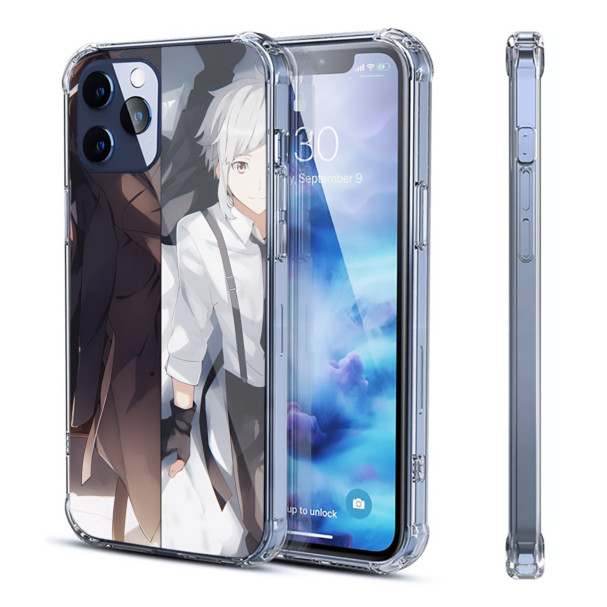（画像用） 文豪ストレイドッグス Bungo Stray Dogs 【iPhone 12シリーズ対応】透明スマホケース（クリアソフトケース）